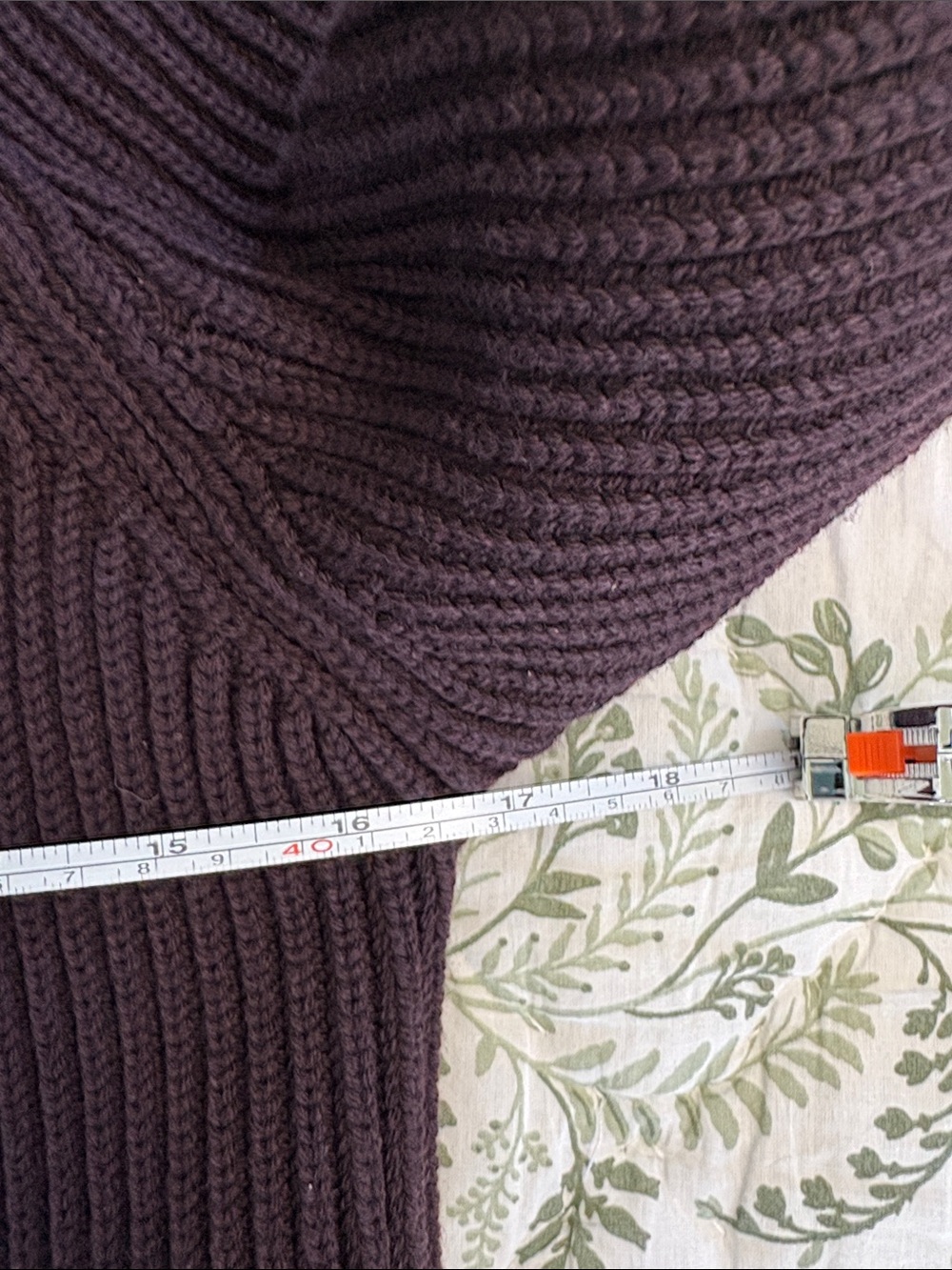 Patrizia Pepe Ribbed Zip-Up Hoodie Sweater - Deep Plum Purple Small Wool & Silk - Picture 6 of 7